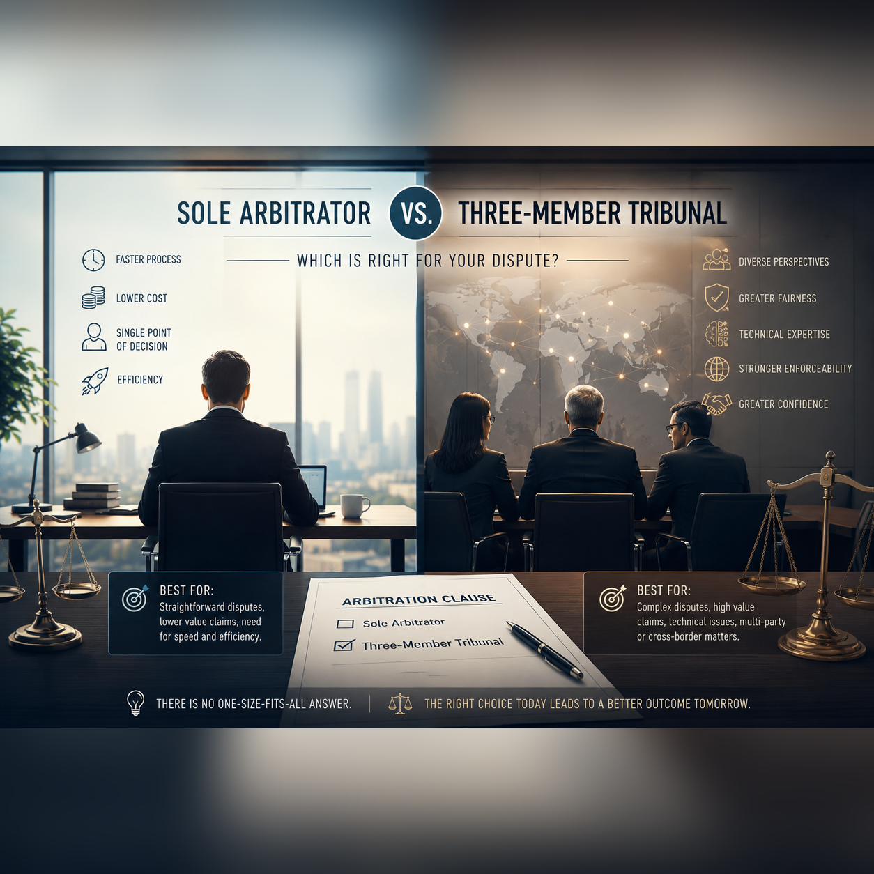 Sole Arbitrator vs. Three-Member Tribunal: Which Is Right for Your Dispute?